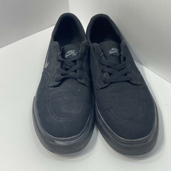 Nike SB Zoom Mens Skate Shoes Solid Black 729825-005 Size 12.5 Barely Worn - Picture 3 of 7